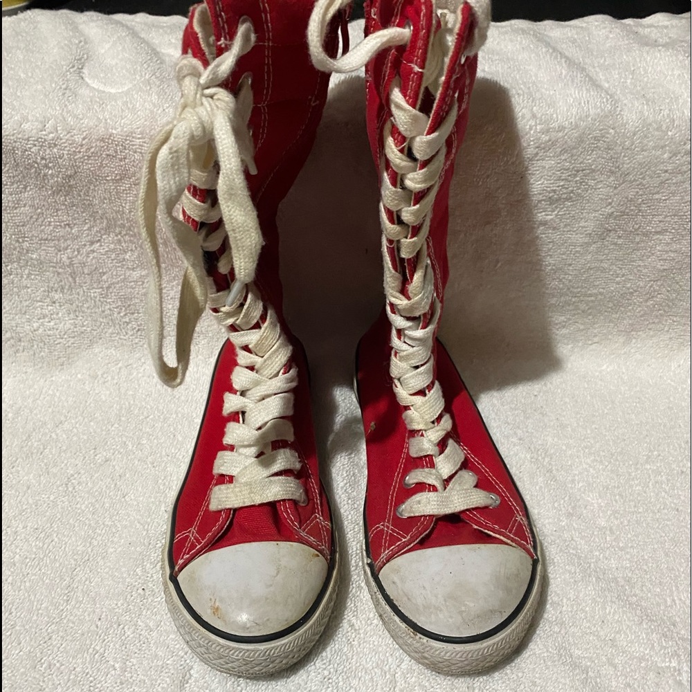 Red Kali high top sneakers